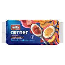 Müller Corner Strawberry, Peach & Apricot Family Pack 4 X 136g (544g)